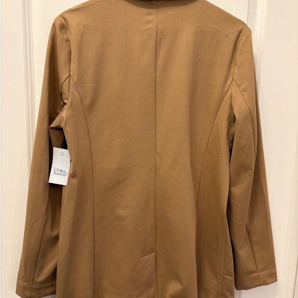 Tan Women's Blazer Coat - Picture 6 of 9